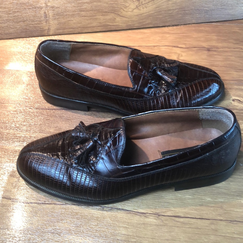 Stacy Adams genuine snake and leather men’s shoes size 9 M
